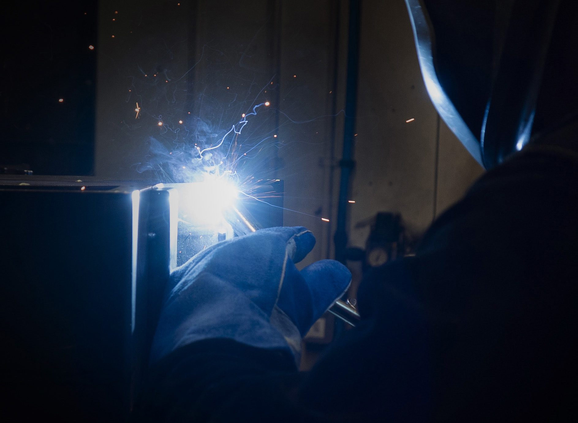 Hunter Stoves engineer constructing a wood burning stove with precision and care